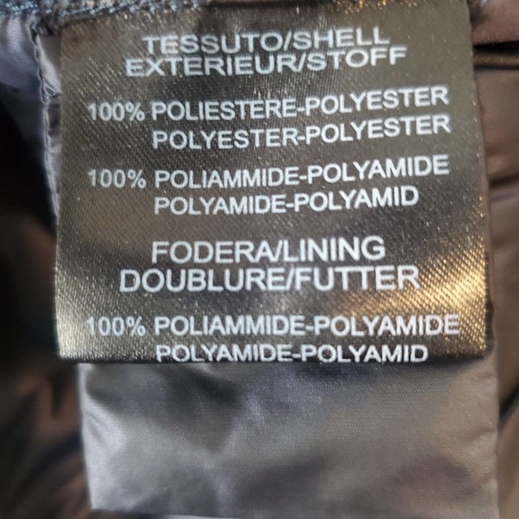 Adhoc Traveller Puffer Hooded Full Zip Jacket Large Navy Blue Pockets Soft - Picture 12 of 16